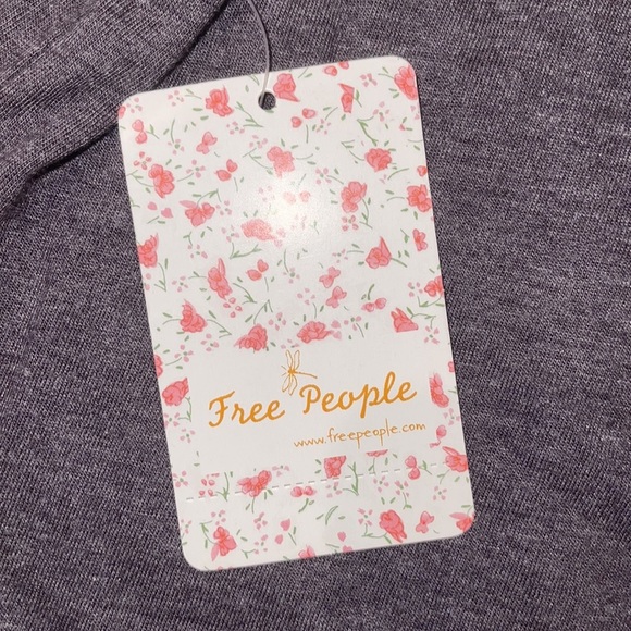 Free People “WILD” Black Mesh Gray Graphic Top - Picture 3 of 13